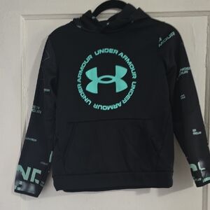Under Armour Kids Hoodie - Black with Teal Accents